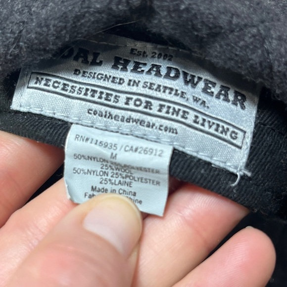 COAL HEADWEAR 5 PANEL EARFLAP TRACKER CAP Wool Blend Black - Picture 3 of 13